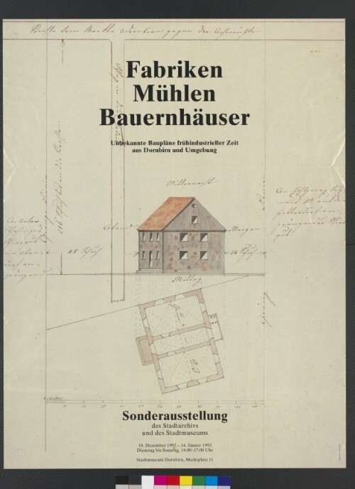 Ausstellungsplakat des Stadtarchivs - Stadtmuseums Dornbirn