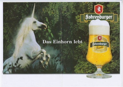 Werbeplakat der Bierbrauerei Fohrenburg