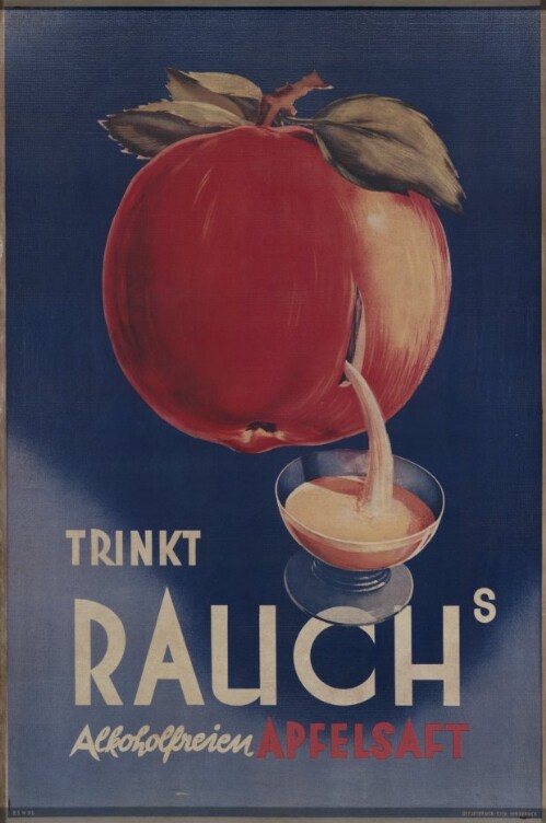 Werbemotiv des Fruchtsaftherstellers Rauch