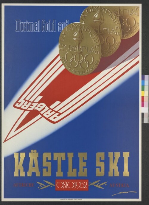 Werbeplakat des Skiherstellers Kästle