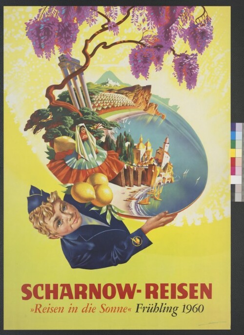 Werbeplakat des Reiseunternehmens Scharnow