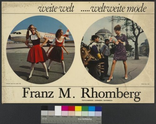 Werbemotiv des Textilunternehmens Franz M. Rhomberg