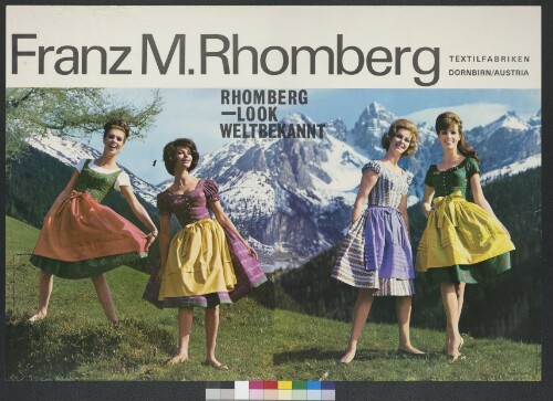 Werbeplakat des Textilunternehmens Franz M. Rhomberg