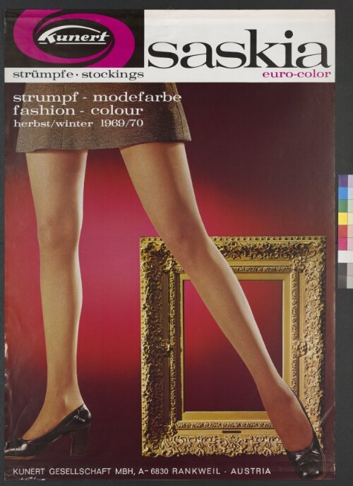 Werbeplakat des Textilunternehmens Kunert, Rankweil