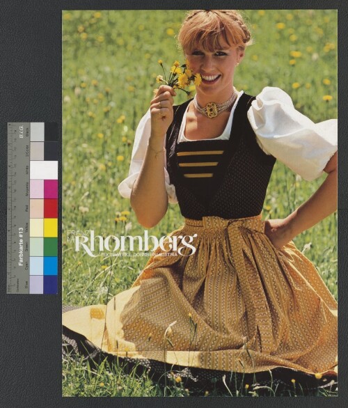 Werbeplakat der Textilunternehmens Franz M. Rhomberg, Dornbirn