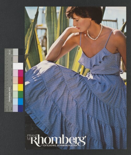 Werbeplakat der Textilunternehmens Franz M. Rhomberg, Dornbirn