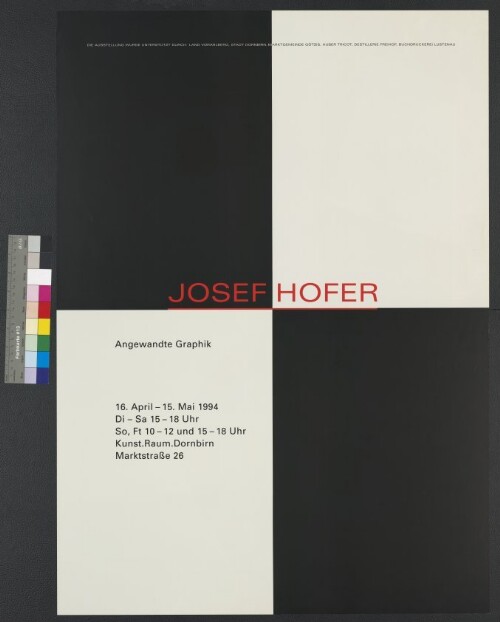 Ausstellungsplakat des Grafikers Josef Hofer