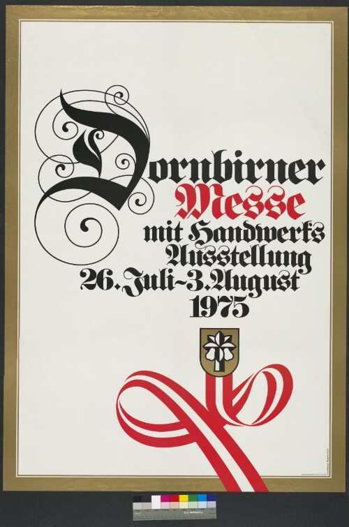 Plakat der Dornbirner Messe Gesellschaft 1975