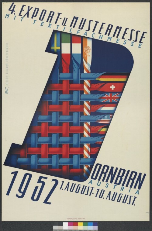 Plakat der Dornbirner Messe Gesellschaft 1952