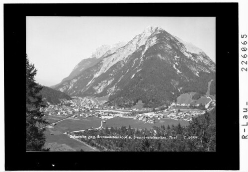 Scharnitz gegen Brunnensteinkopf und Brunnensteinspitze / Tirol