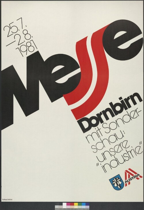 Plakat der Dornbirner Messe Gesellschaft 1981