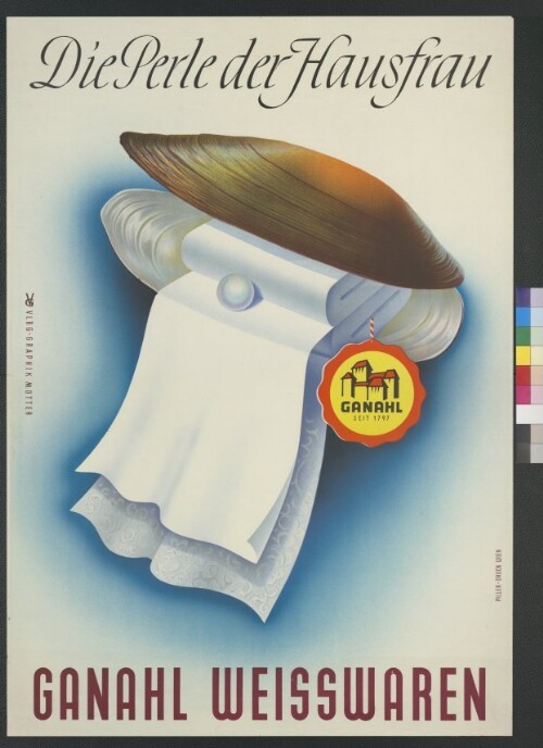 Werbeplakat des Textilunternehmens Ganahl