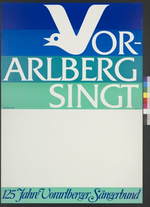 Plakatvorlage für 125-Jahre-Fest des Vorarlberger Sängerbundes