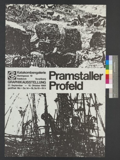 Ausstellungsplakat Pramstaller Profeld Feldkirch 1968