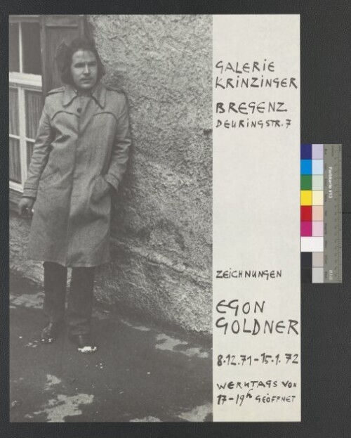 Ausstellungsplakat Egon Goldner Galerie Krinzinger Bregenz 1971