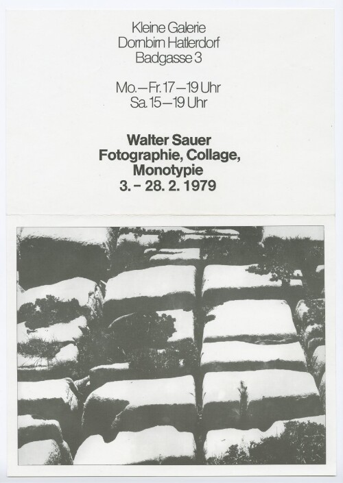 Ausstellungsplakat Walter Sauer Dornbirn 1979
