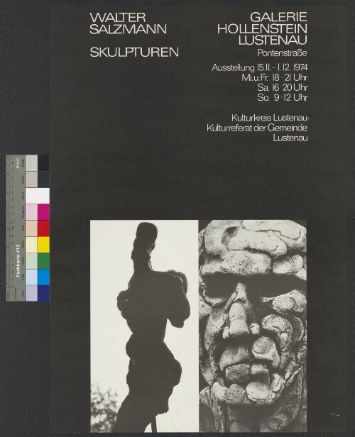 Ausstellungsplakat Walter Salzmann in der Galerie Hollenstein Lustenau 1974