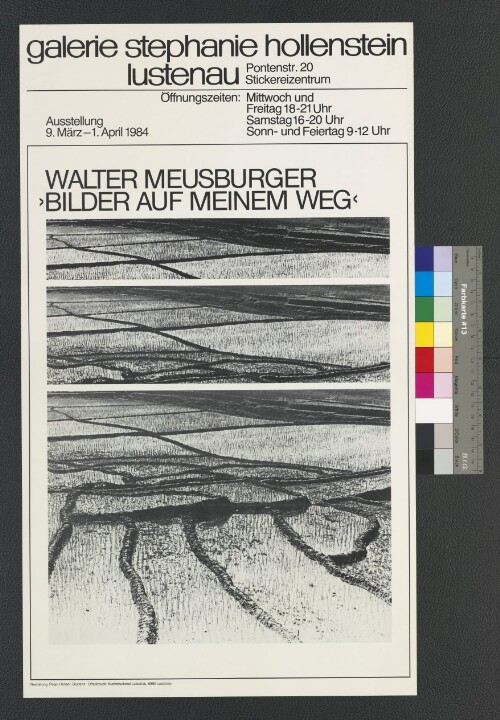 Ausstellungsplakat Walter Meusburger Galerie Hollenstein 1984