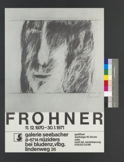 Ausstellungsplakat Frohner Galerie Seebacher Nüziders 1971