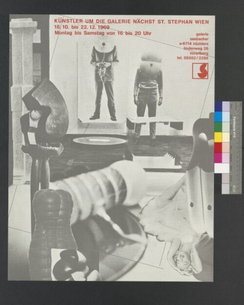 Ausstellungsplakat 'Künstler um die Galerie nächst St. Stephan' 1969