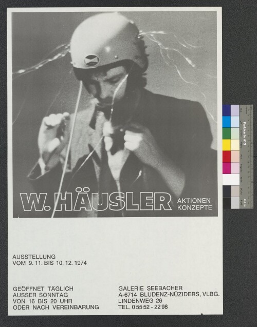 Ausstellungsplakat 'W. Häusler' in der Galerie Seebacher 1974