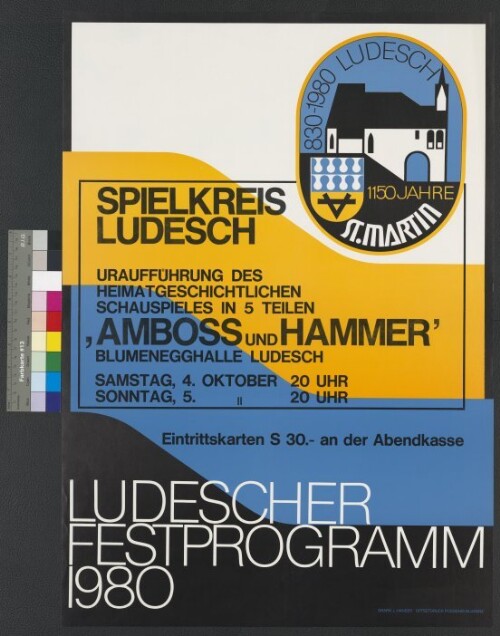 Veranstaltungsplakat Ludesch Jubiläum 1980