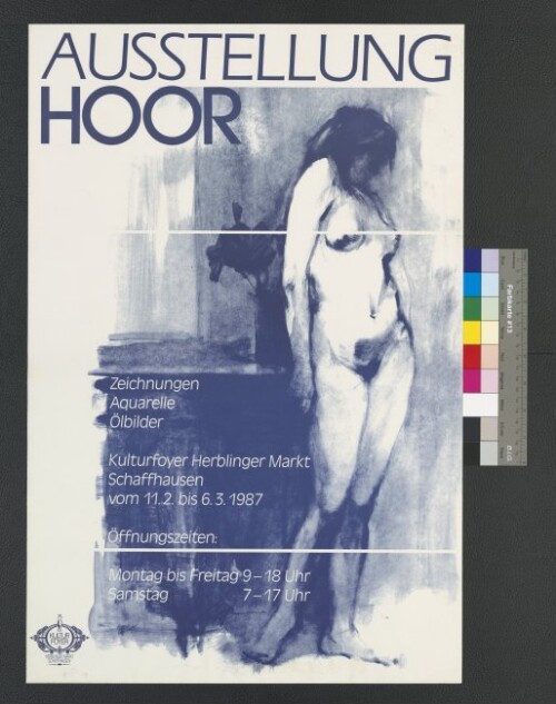 Ausstellungsplakat von 'Hoor' in Schaffhausen 1987