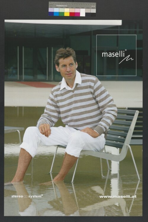 Plakat des Strickmodeunternehmens Maselli