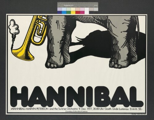 Plakat für Hannibal im Gasthaus Linde Lustenau