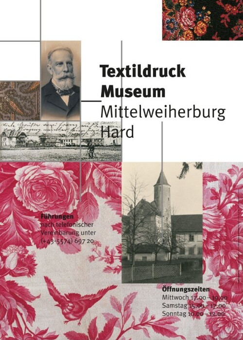 Plakat für das Textildruckmuseum Mittelweiherburg