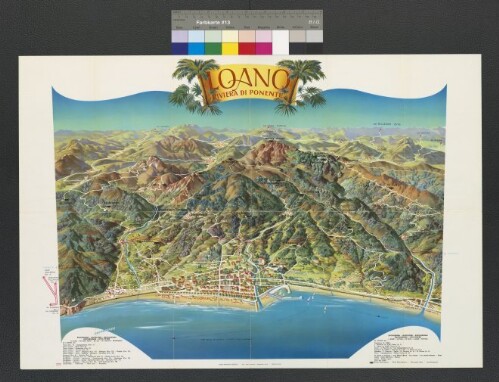 Panoramakarte von Loano, Riviera di Ponente von Hans Oberbacher