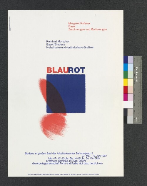 Ausstellungsplakat Form und Farbe Bludenz 1967