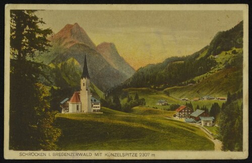 Schröcken i. Bregenzerwald mit Künzelspitze 2307 m