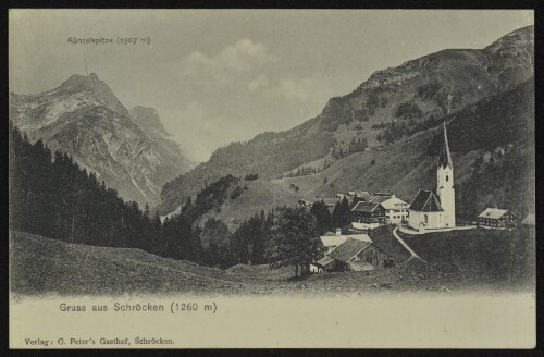Gruss aus Schröcken (1260 m) : Künzelspitze (2307 m) : [Postkarte ...]