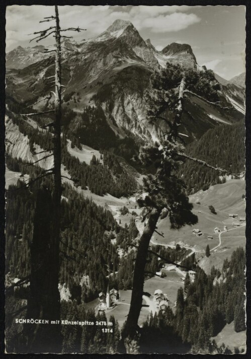 Schröcken mit Künzelspitze 2475 m