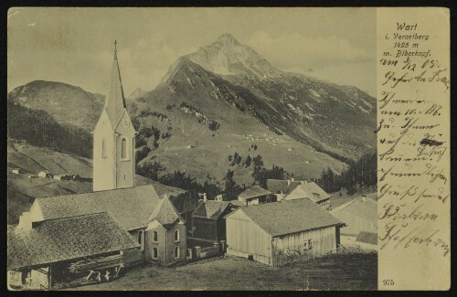 Wart i. Vorarlberg 1495 m m. Biberkopf : [Correspondenzkarte - Postkarte ...]