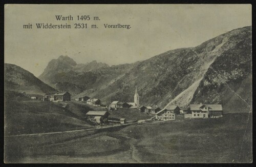 Warth 1495 m. : mit Widderstein 2531 m. Vorarlberg