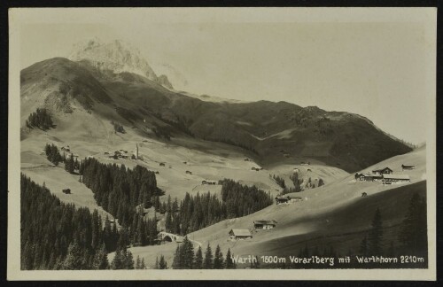 Warth 1500 m Vorarlberg mit Warthhorn 2210 m