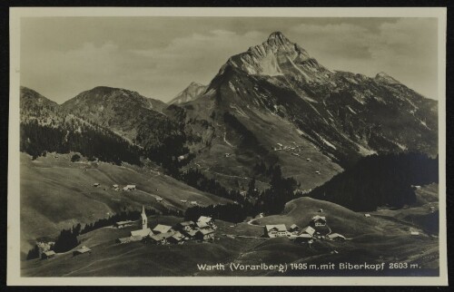 Warth (Vorarlberg) 1495 m. mit Biberkopf 2603 m.