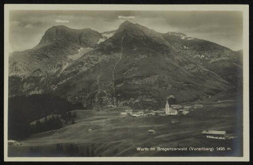 Warth im Bregenzerwald (Vorarlberg) 1495 m. : Höllspitze ; Mittagspitze