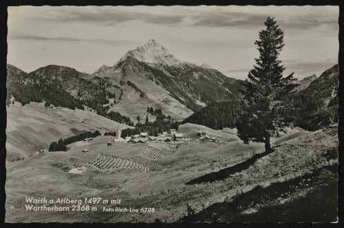 Warth a. Arlberg 1497 m mit : Wartherhorn 2368 m