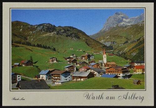 Warth am Arlberg : [Warth, 1497 m gegen Widderstein, 2536 m am Arlberg - Vorarlberg ...]