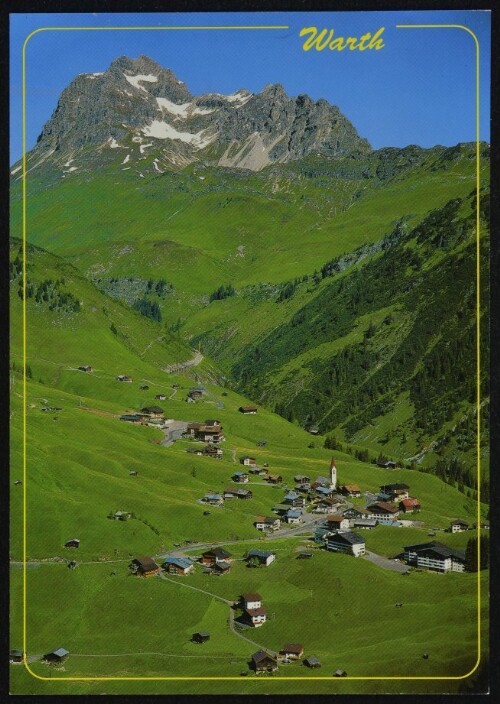 Warth : [Warth am Arlberg mit Widderstein (2533 m) Vorarlberg/Austria ...]