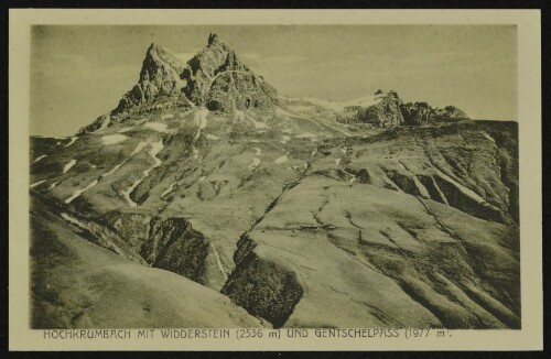 [Warth] Hochkrumbach mit Widderstein (2536 m) und Gentschelpass (1977 m)