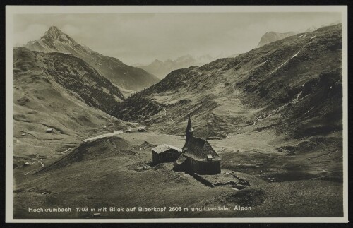 [Warth] Hochkrumbach 1703 m mit Blick auf Biberkopf 2603 m und Lechtaler Alpen