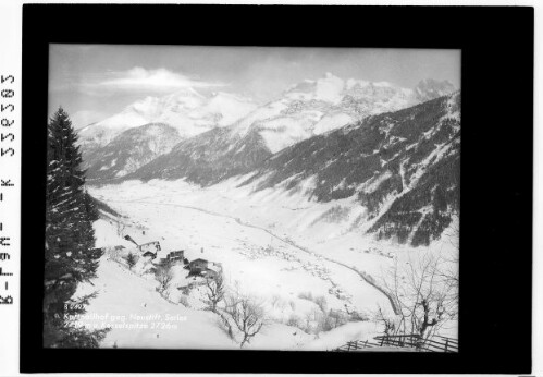 Kartnallhof gegen Neustift - Serles 2719 hnd Kesselspitze 2726 m