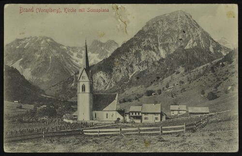 Brand (Vorarlberg), Kirche mit Scesaplana