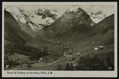 Brand bei Bludenz im Vorarlberg 1050 m ü. M.