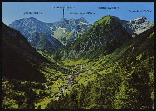 [Brand] : Seekopf, 2699 m : Zirmenkopf, 2812 m : Schesaplana, 2965 m : Wildberg, 2788 m : Panülerkopf, 2859 m : [Brand, 1047 m, gegen Schesaplana Vorarlberg, Austria ...]