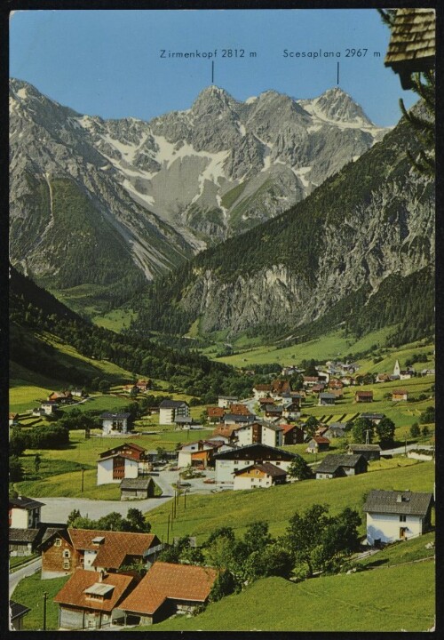 [Brand] : Zirmenkopf 2812 m : Scesaplana 2967 m : [Brand, 1047 m, Vorarlberg Österreich-Austria-Autriche ...]